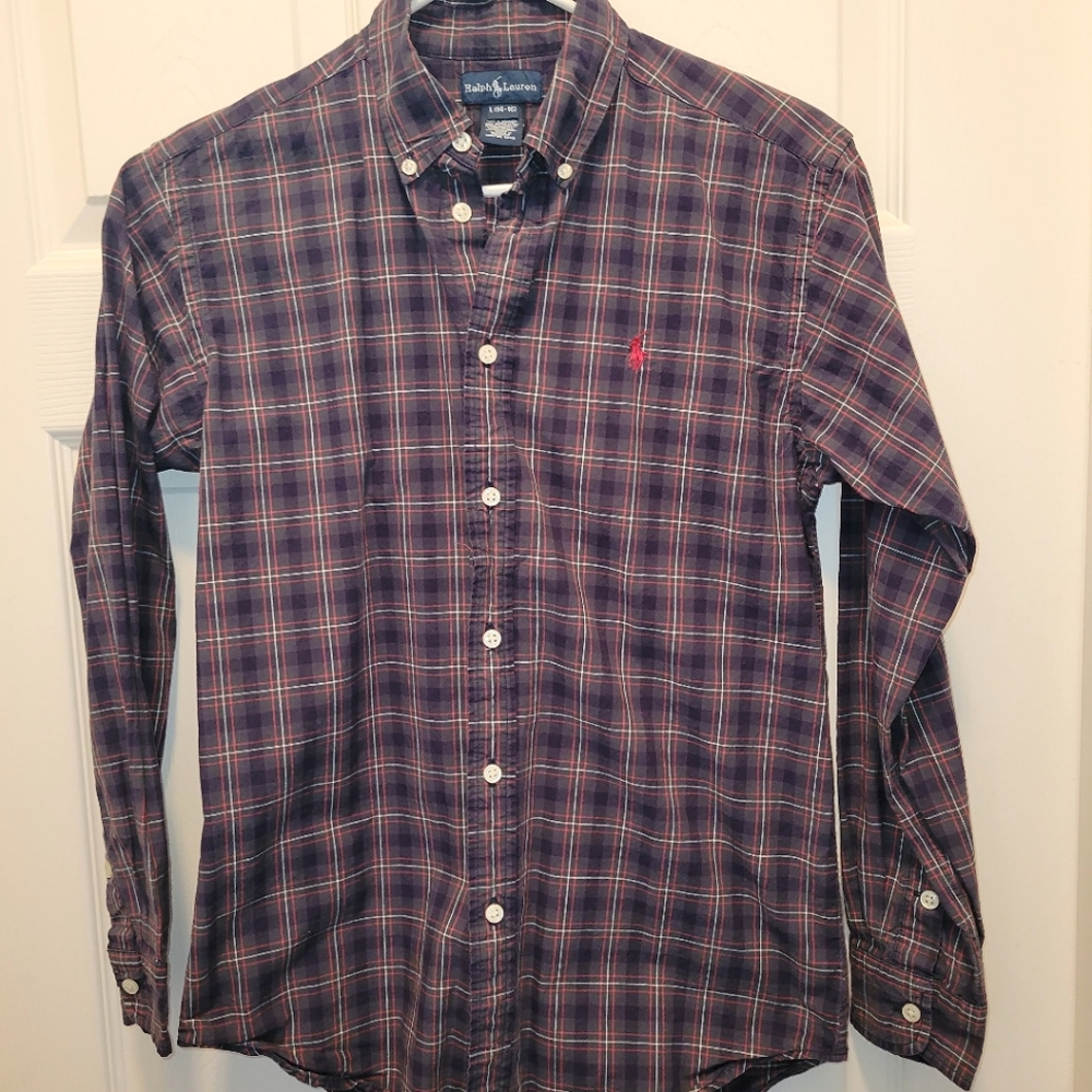 Ralph Lauren Youth Large (14 - 16) Plaid Long Sleeve Shirt